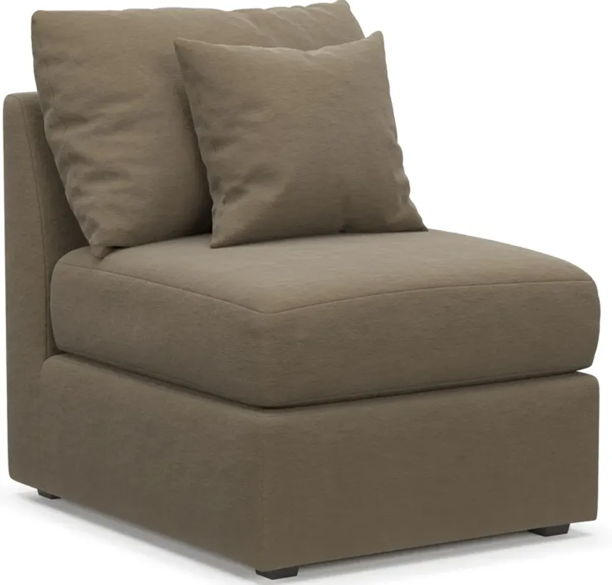 Nest Foam Comfort Armless Chair - Merrimac Brownstone