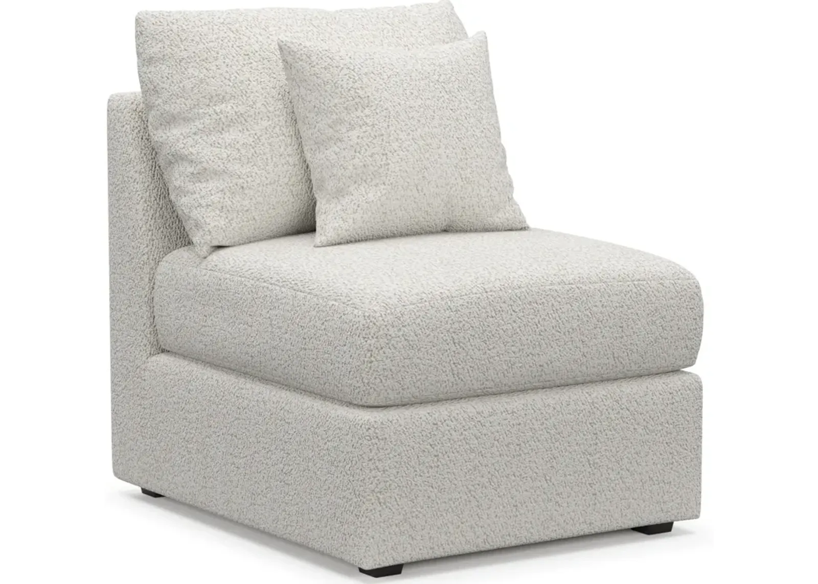 Nest Foam Comfort Armless Chair - River Rock Ivory