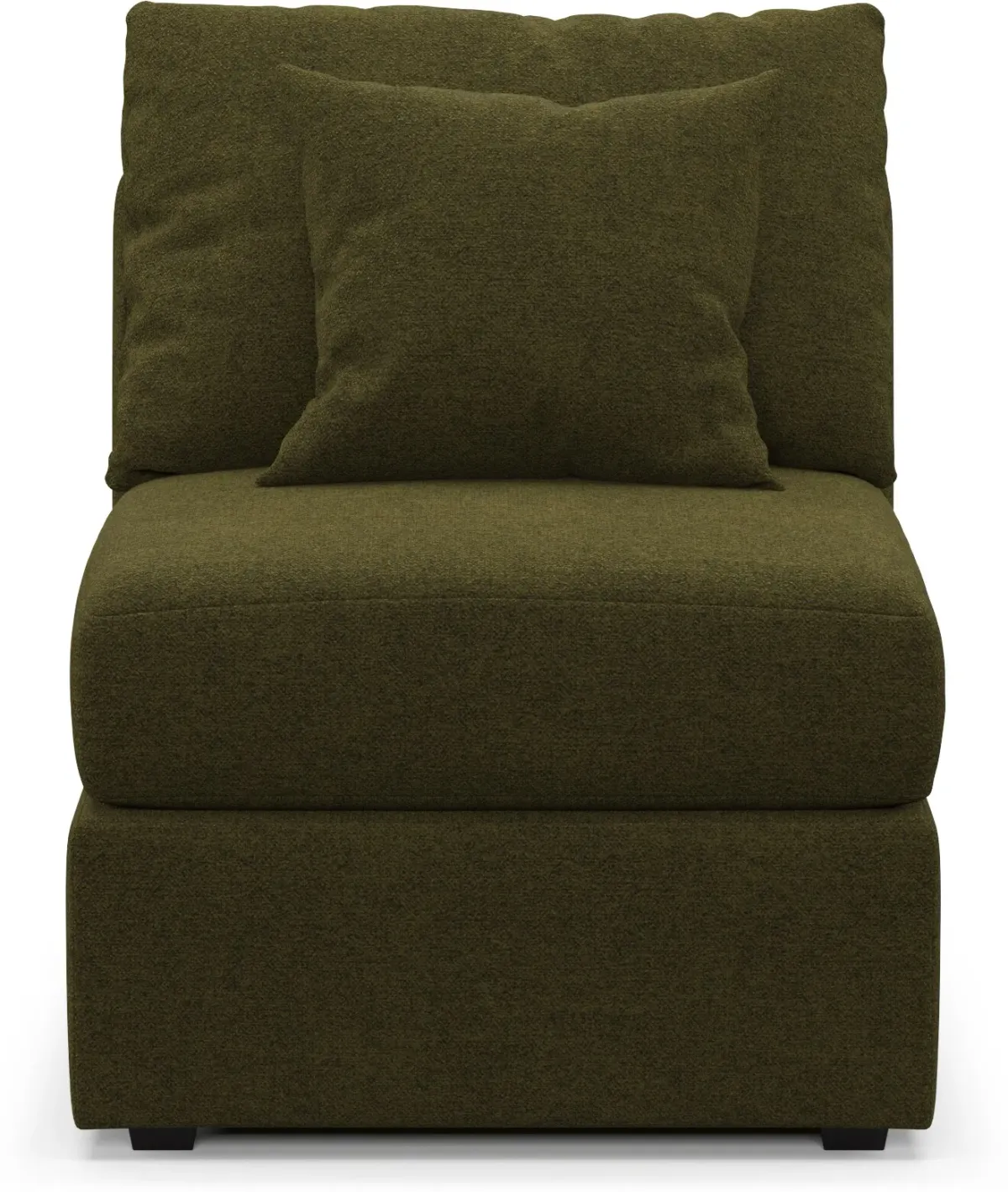 Nest Foam Comfort Armless Chair - Midcentury Peat