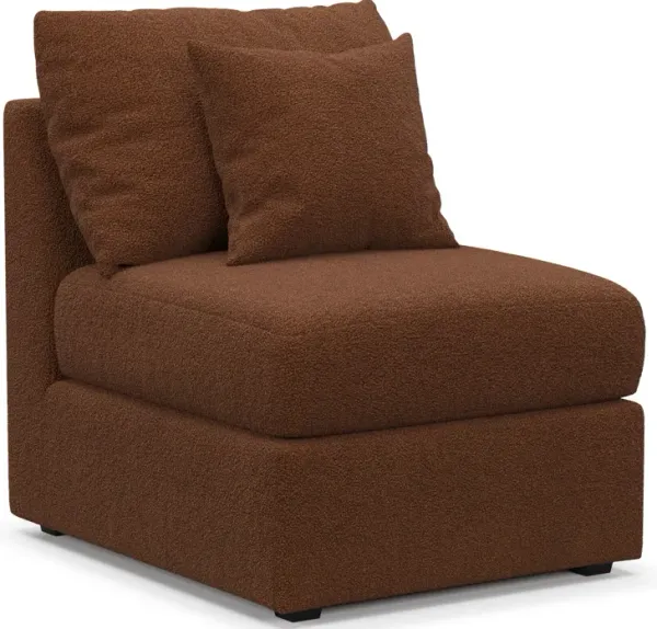 Nest Foam Comfort Armless Chair - Nora Chocolate
