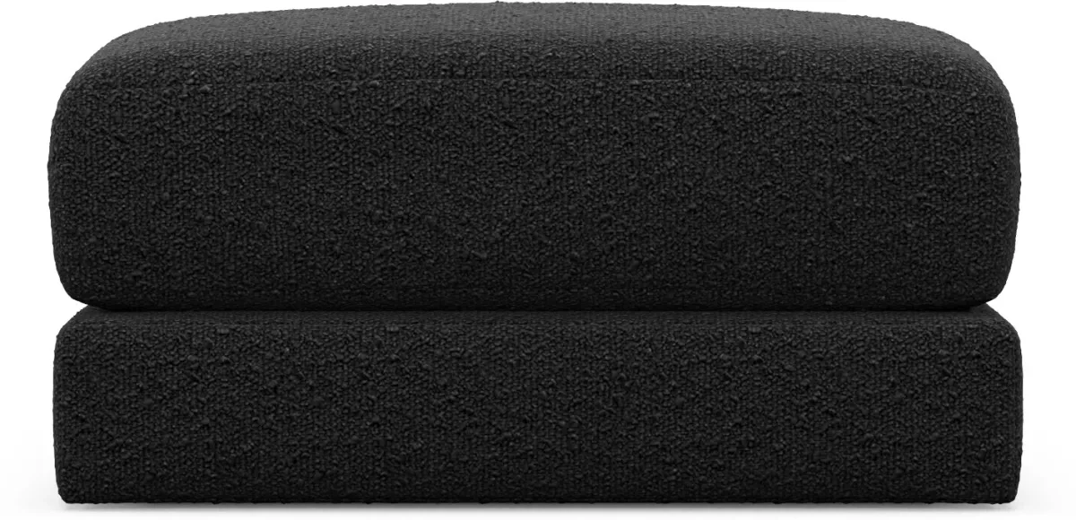 Nest Foam Comfort Short Ottoman - Bloke Obsidian