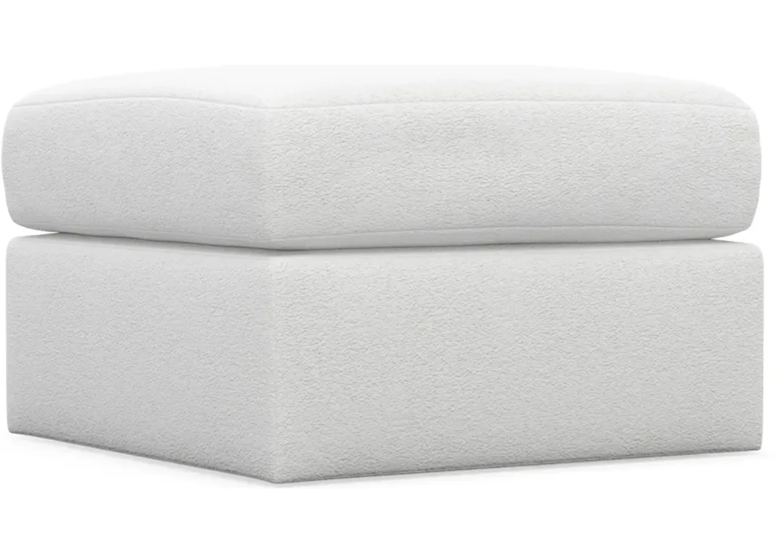 Nest Foam Comfort Tall Ottoman - Lovie Chalk