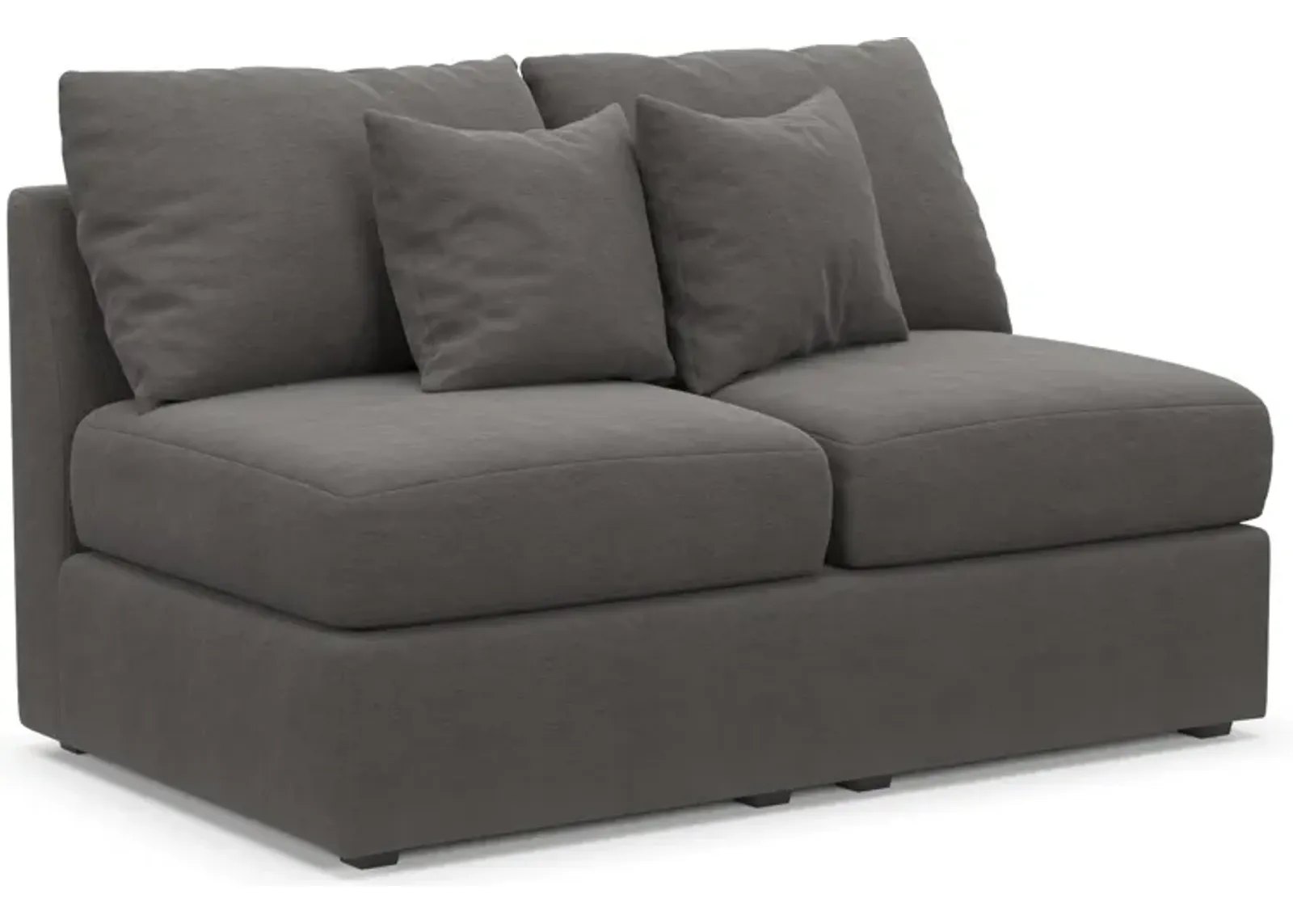 Nest Foam Comfort Armless Loveseat - Merrimac Ash