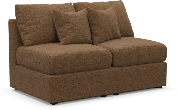 Nest Foam Comfort Armless Loveseat - Balvi Truffle