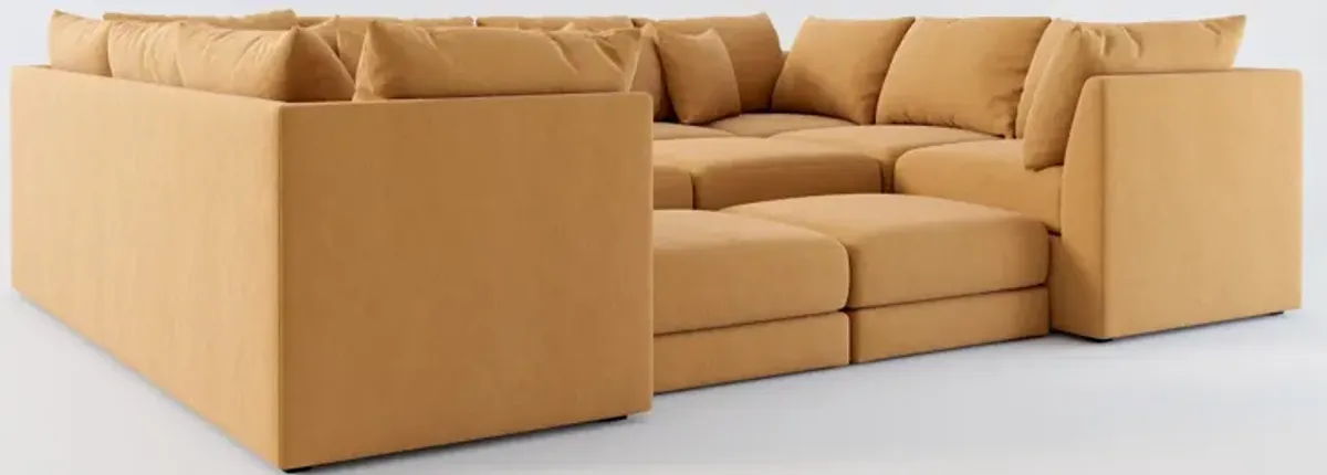 Nest Foam Comfort 7-Piece Pit Sectional - Merrimac Topaz