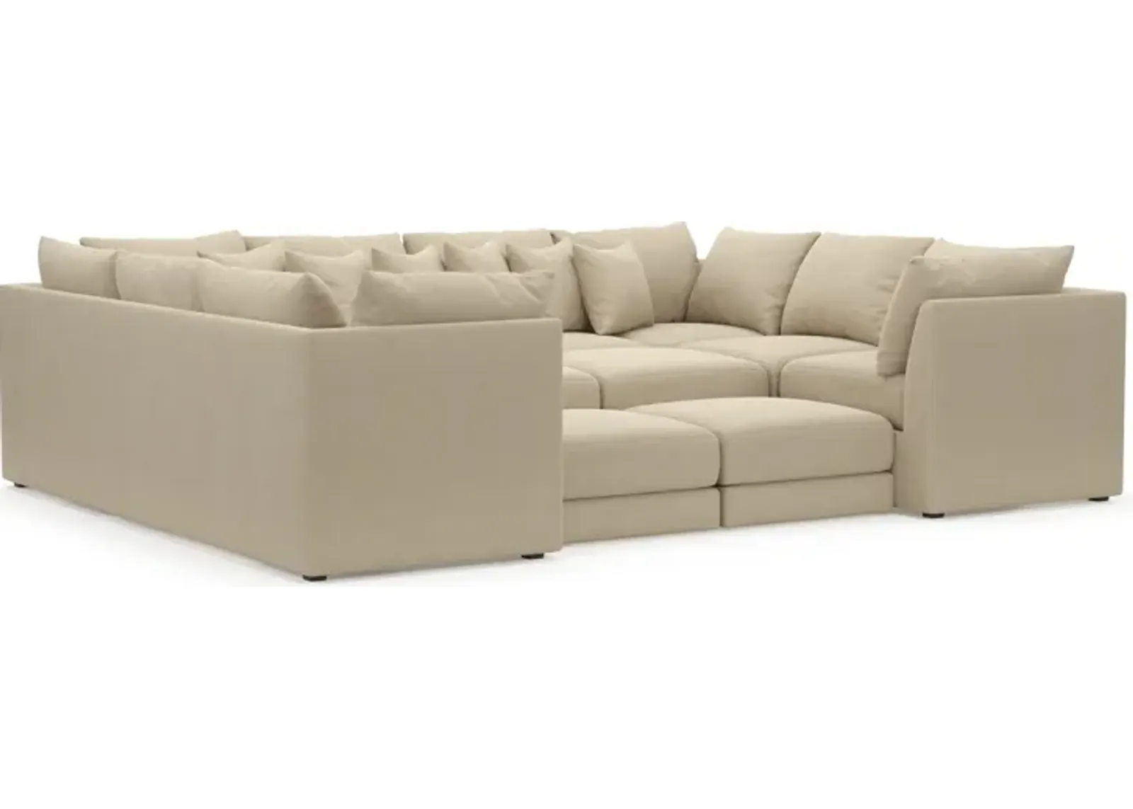 Nest Foam Comfort 7-Piece Pit Sectional - Merrimac Ecru