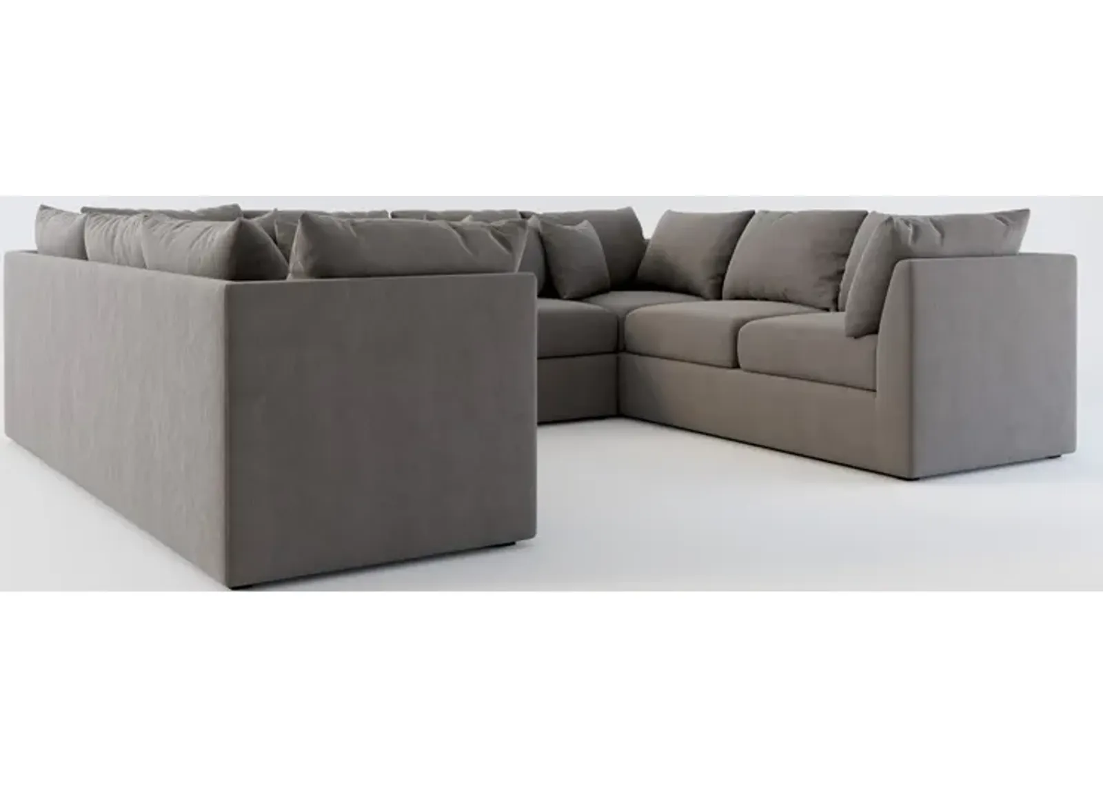 Nest Foam Comfort 3-Piece Pit Sectional - Merrimac Ash