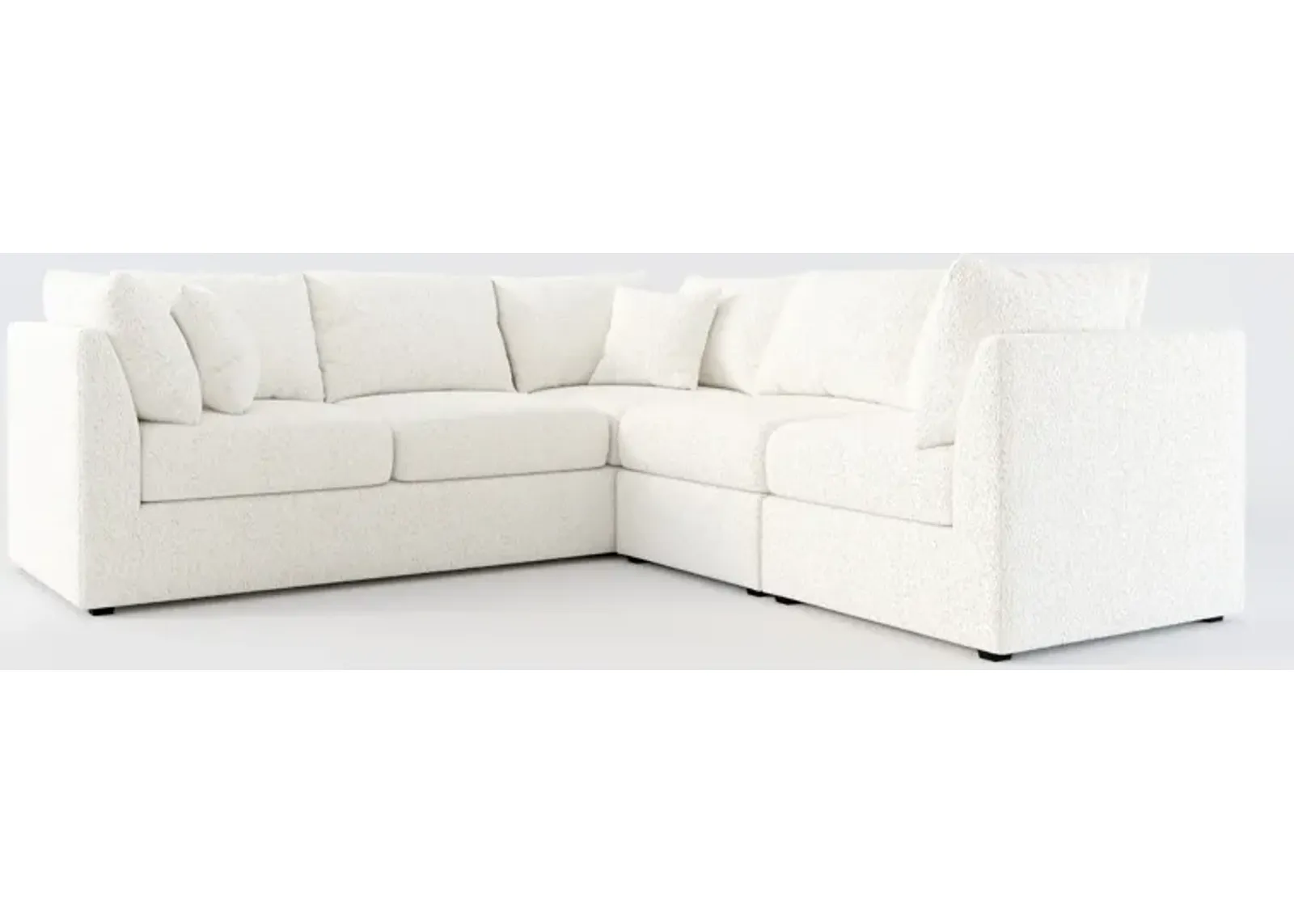 Nest Foam Comfort 3-Piece Small Sectional - River Rock Ivory