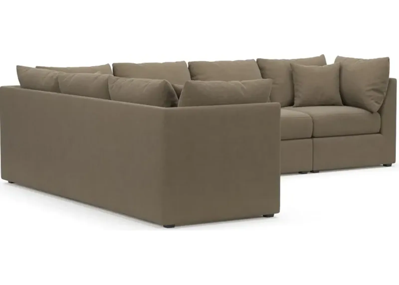 Nest Foam Comfort 3-Piece Large Sectional - Merrimac Brownstone