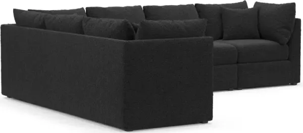 Nest Foam Comfort 3-Piece Large Sectional - Bloke Obsidian