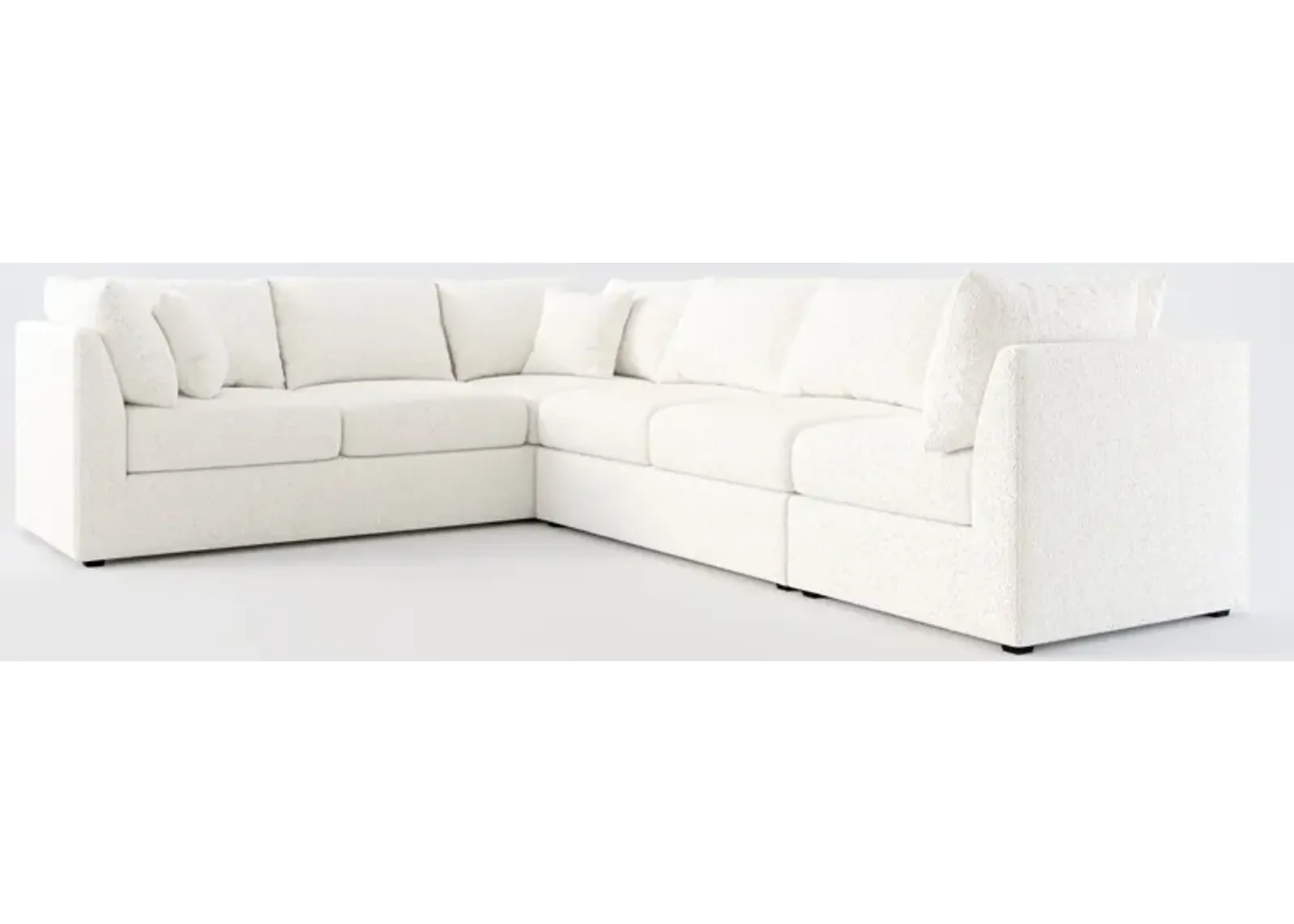 Nest Foam Comfort 3-Piece Large Sectional - River Rock Ivory