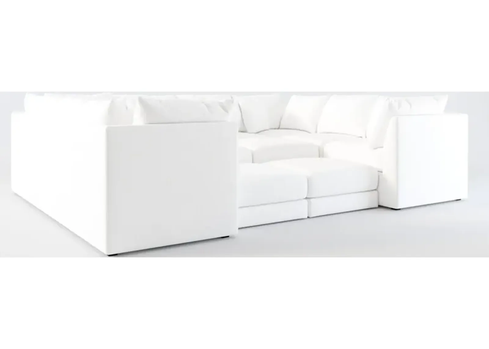 Nest Foam Comfort 9-Piece Pit Sectional - Lovie Chalk