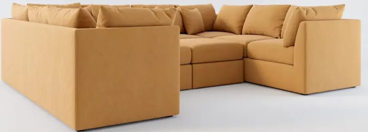 Nest Foam Comfort 5-Piece Pit Sectional - Merrimac Topaz