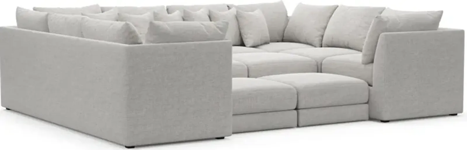 Nest Foam Comfort 7-Piece Pit Sectional - Adario Fog