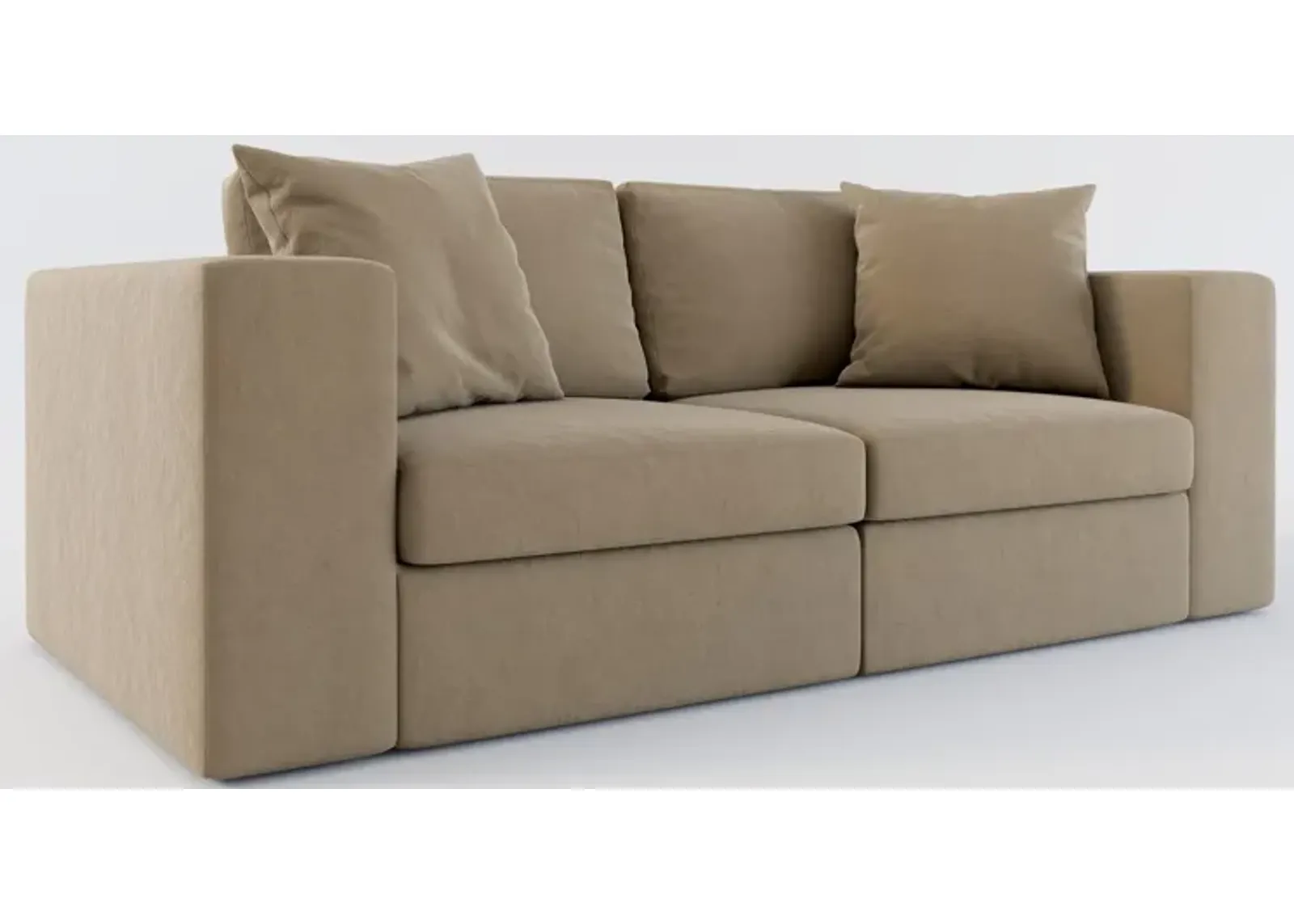 Collin Hybrid Comfort 2-Piece Sofa - Merrimac Brownstone