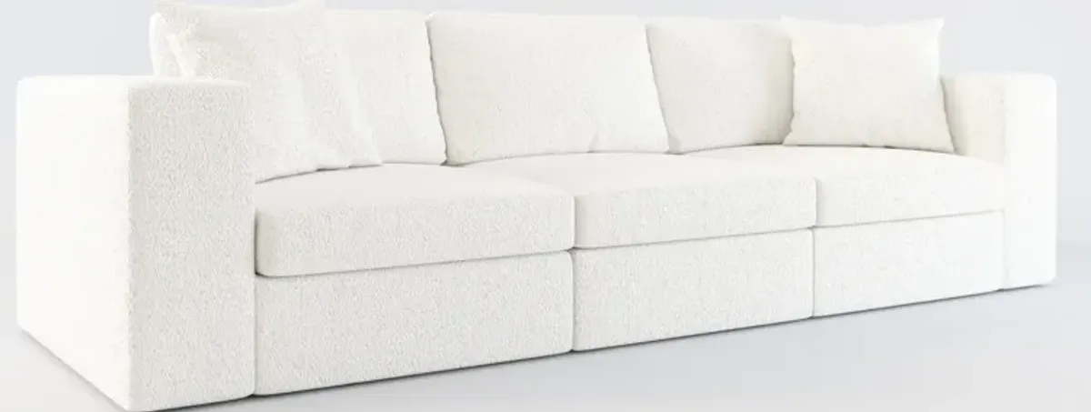 Collin Foam Comfort 3-Piece Sofa - River Rock Ivory