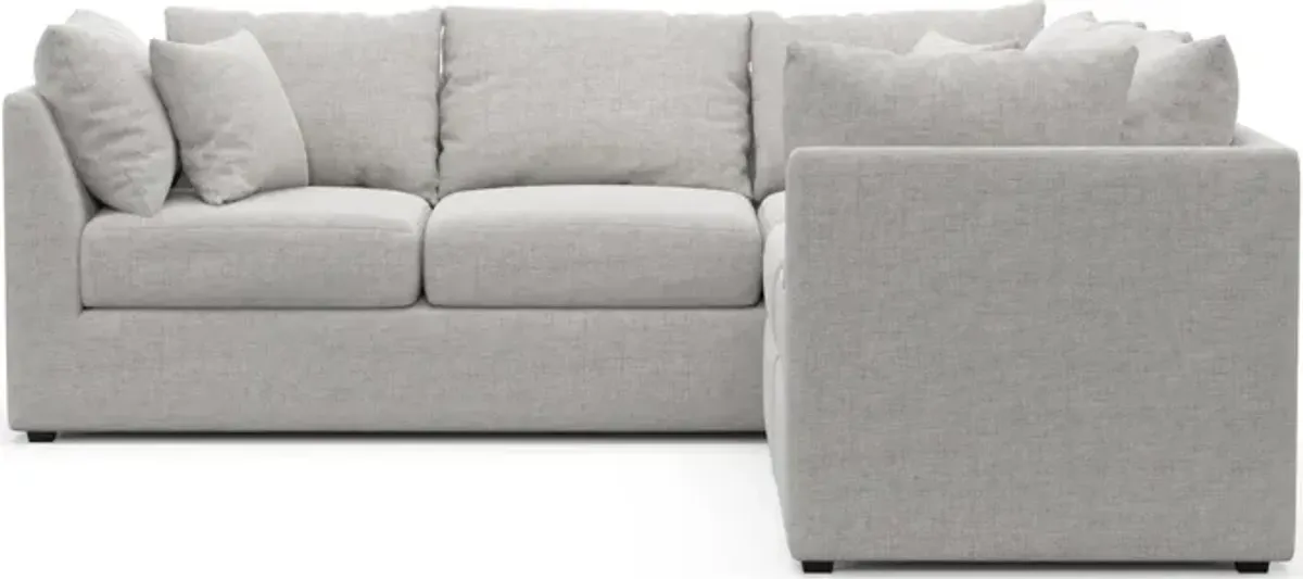 Nest Foam Comfort 3-Piece Small Sectional - Adario Fog