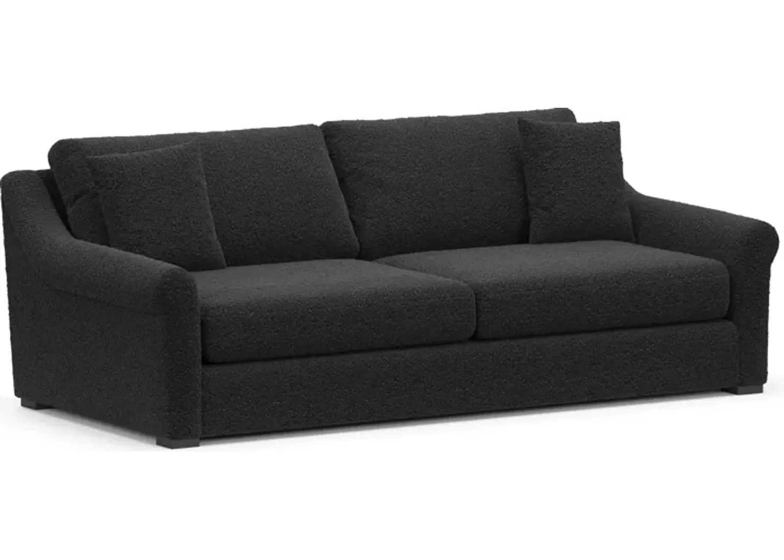 Bowery Foam Comfort 97" Sofa - Bloke Obsidian