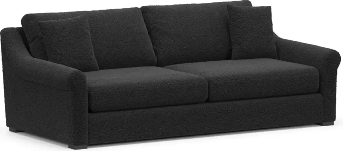 Bowery Foam Comfort 97" Sofa - Bloke Obsidian