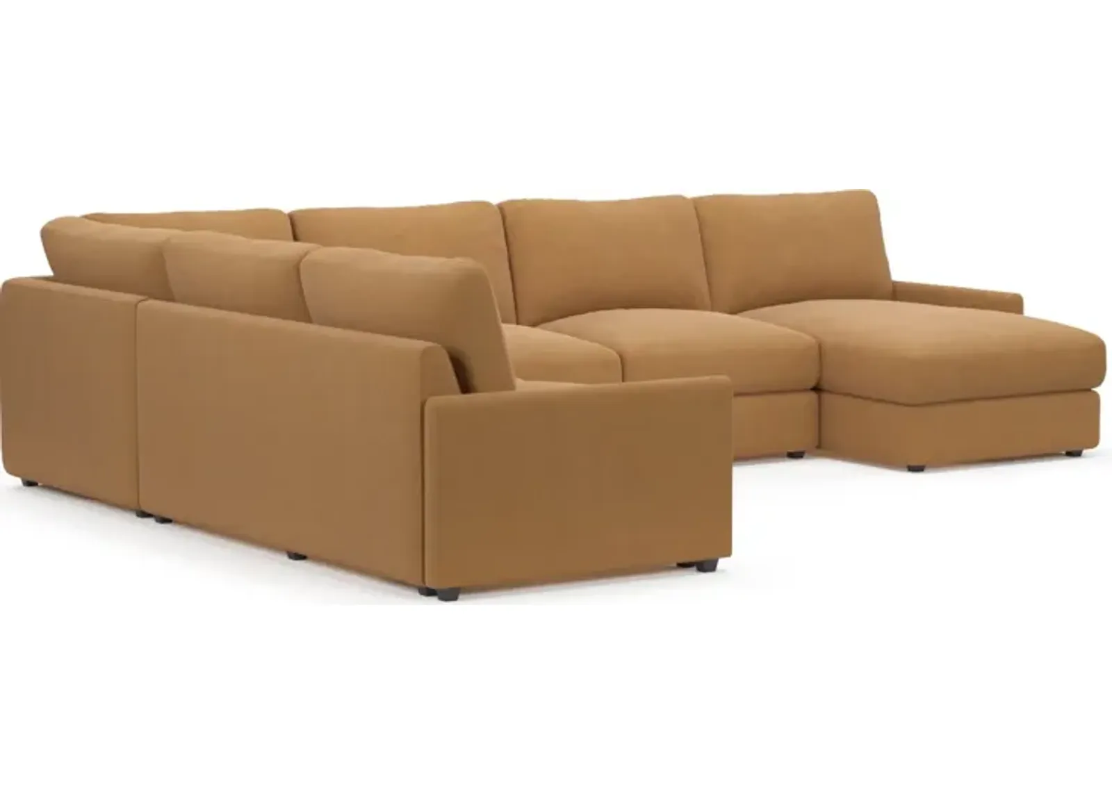 Jasper Foam Comfort 4-Piece Sectional with Right-Facing Chaise - Merrimac Topaz