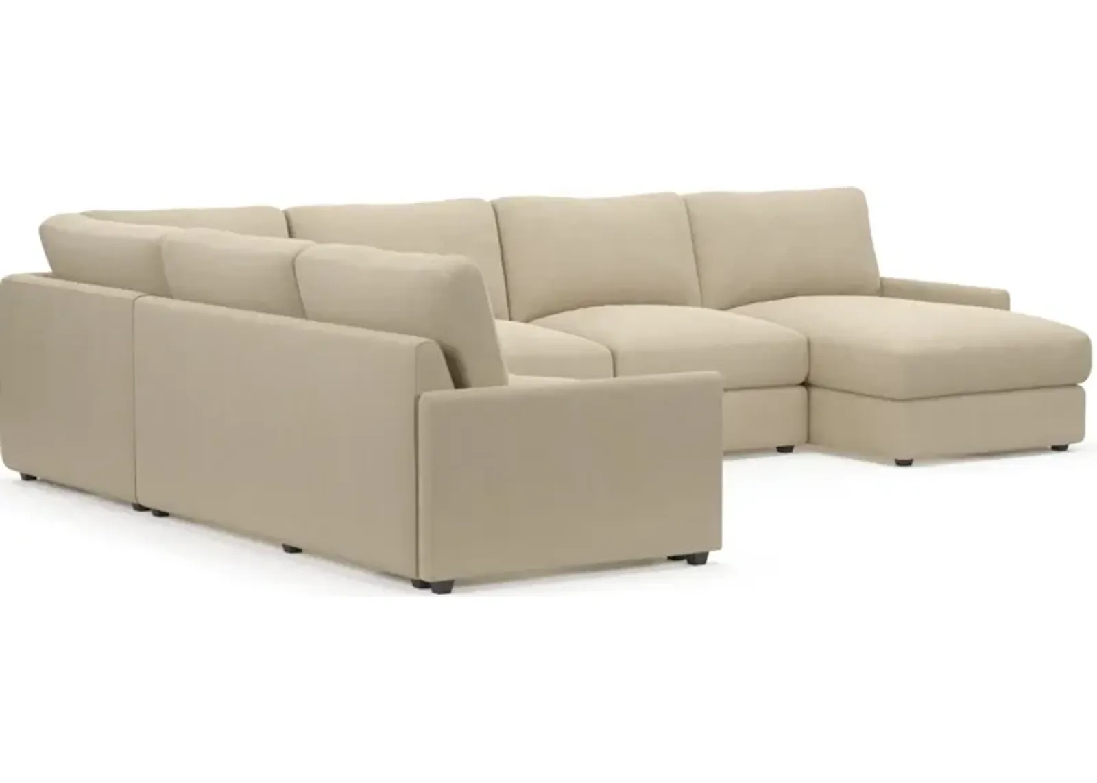 Jasper Foam Comfort 4-Piece Sectional with Right-Facing Chaise - Merrimac Ecru