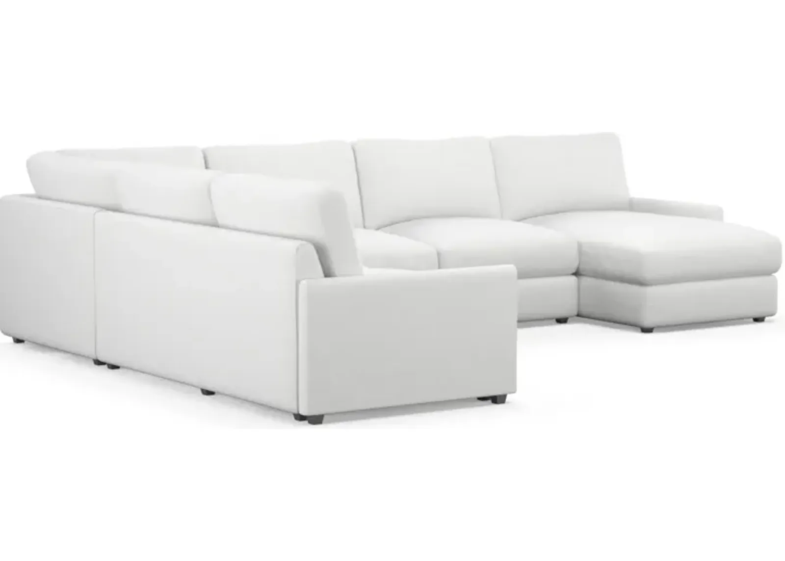 Jasper Foam Comfort 4-Piece Sectional with Right-Facing Chaise - Lovie Chalk