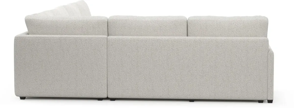 Jasper Foam Comfort 4-Piece Sectional - River Rock Ivory