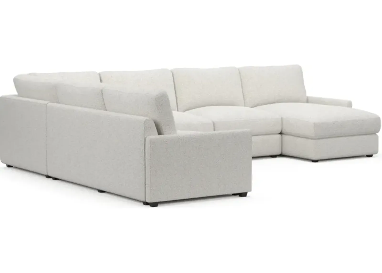 Jasper Foam Comfort 4-Piece Sectional - River Rock Ivory