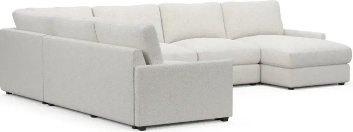 Jasper Foam Comfort 4-Piece Sectional - River Rock Ivory