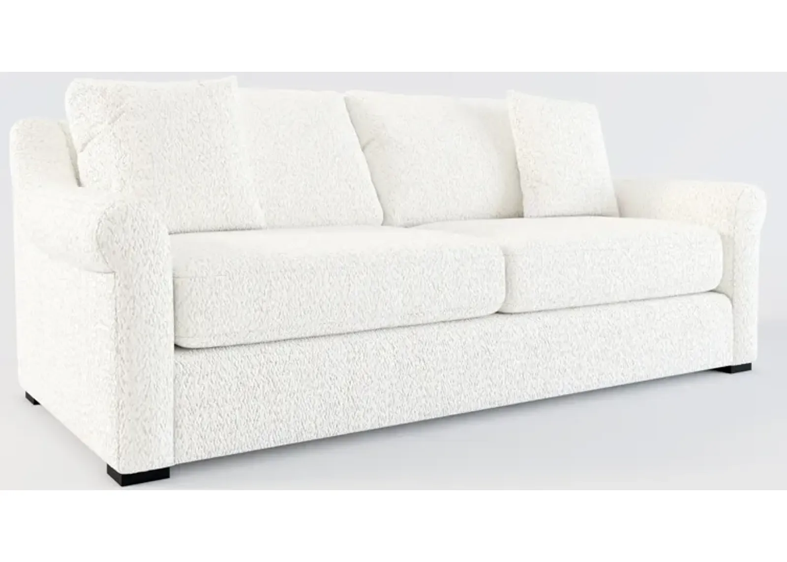 Bowery Foam Comfort 87" 25"D Sofa - River Rock Ivory