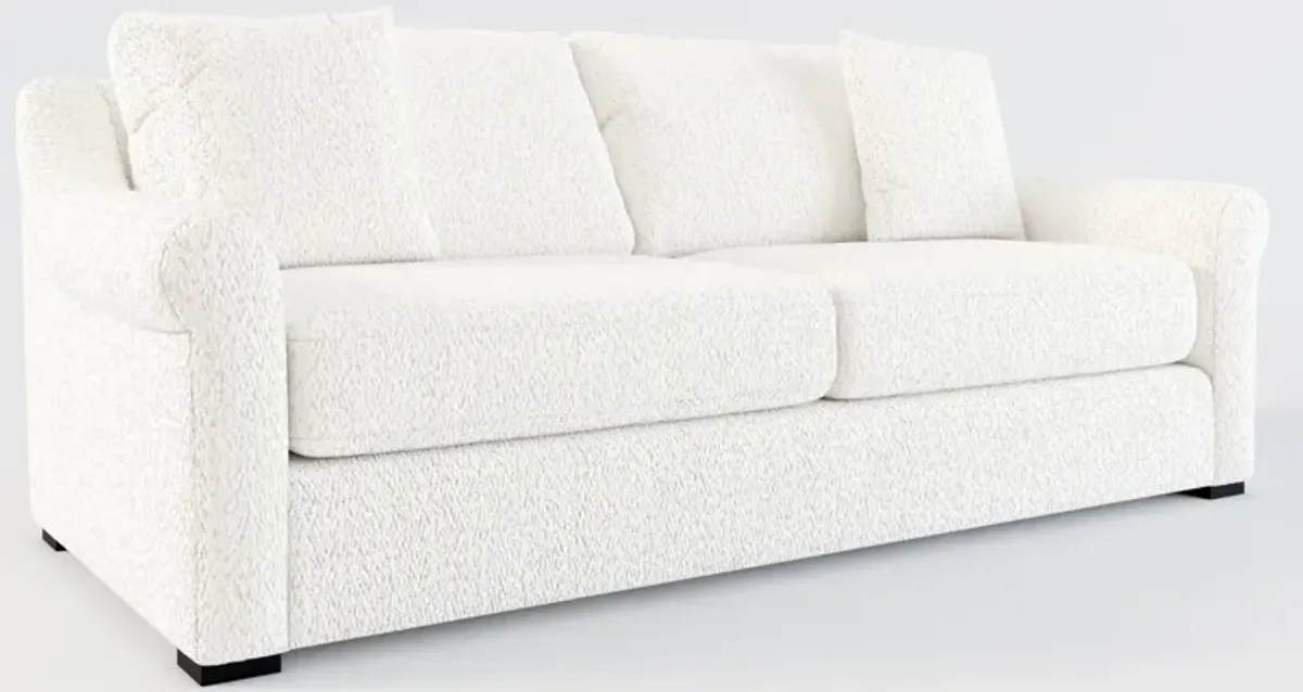 Bowery Foam Comfort 87" 25"D Sofa - River Rock Ivory