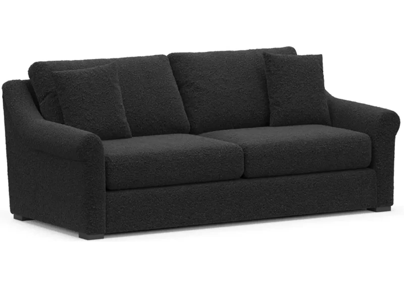 Bowery Foam Comfort 77" Sofa - Bloke Obsidian