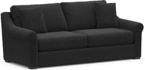 Bowery Foam Comfort 77" Sofa - Bloke Obsidian