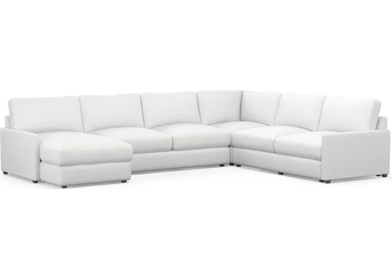 Jasper Foam Comfort 4-Piece Sectional with Left-Facing Chaise - Lovie Chalk