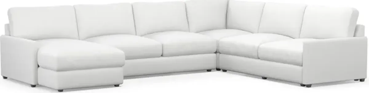 Jasper Foam Comfort 4-Piece Sectional with Left-Facing Chaise - Lovie Chalk