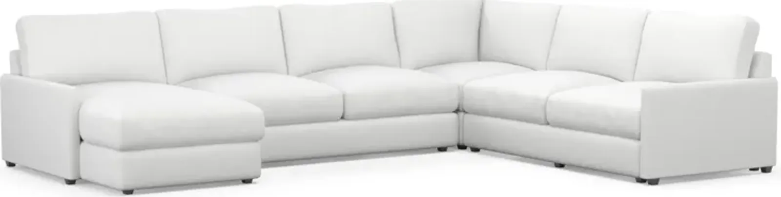 Jasper Foam Comfort 4-Piece Sectional with Left-Facing Chaise - Lovie Chalk