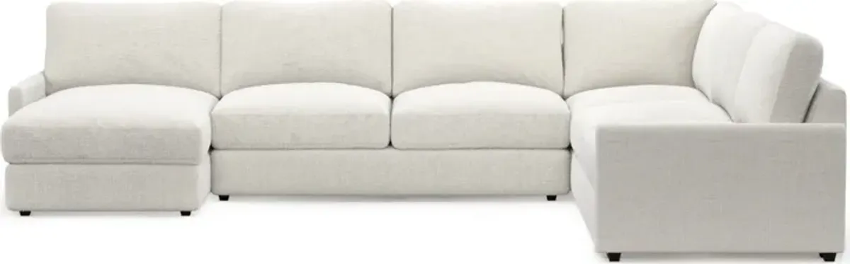 Jasper Foam Comfort 4-Piece Sectional with Left-Facing Chaise - Bantu Pearl