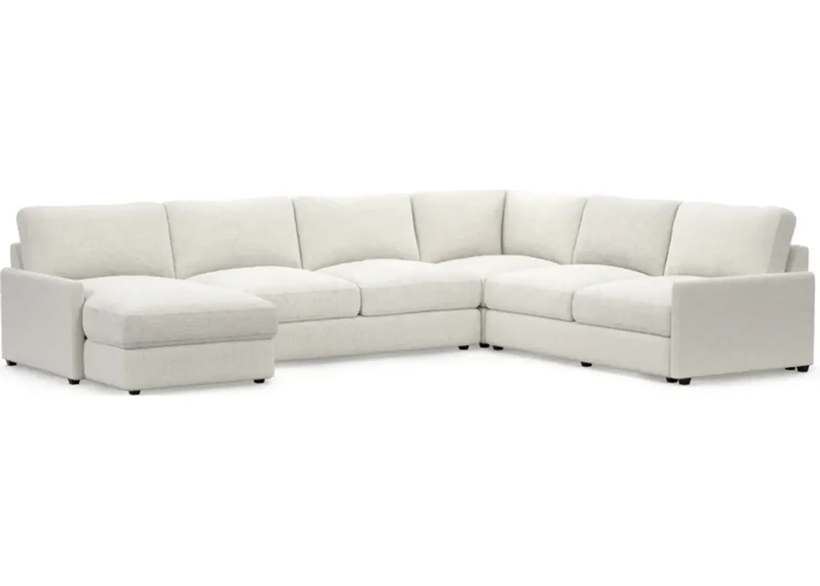 Jasper Foam Comfort 4-Piece Sectional with Left-Facing Chaise - Bantu Pearl