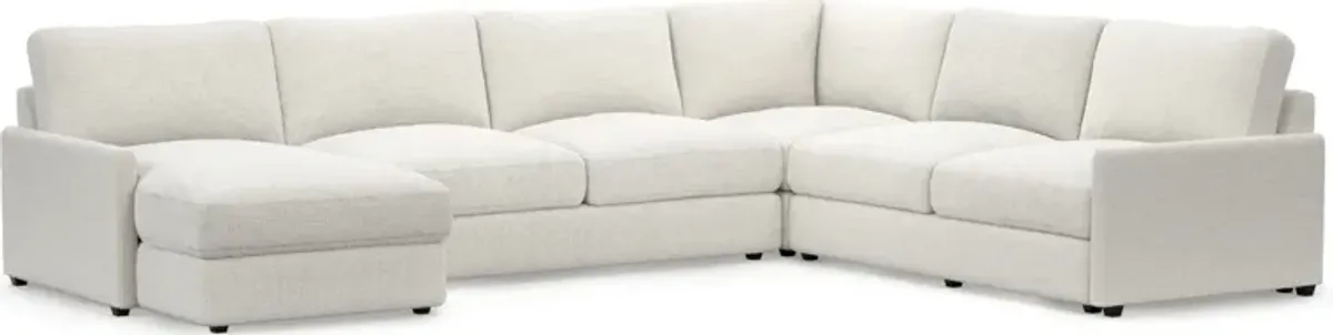 Jasper Foam Comfort 4-Piece Sectional with Left-Facing Chaise - Bantu Pearl