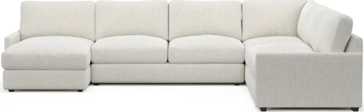 Jasper Foam Comfort 4-Piece Sectional - River Rock Ivory