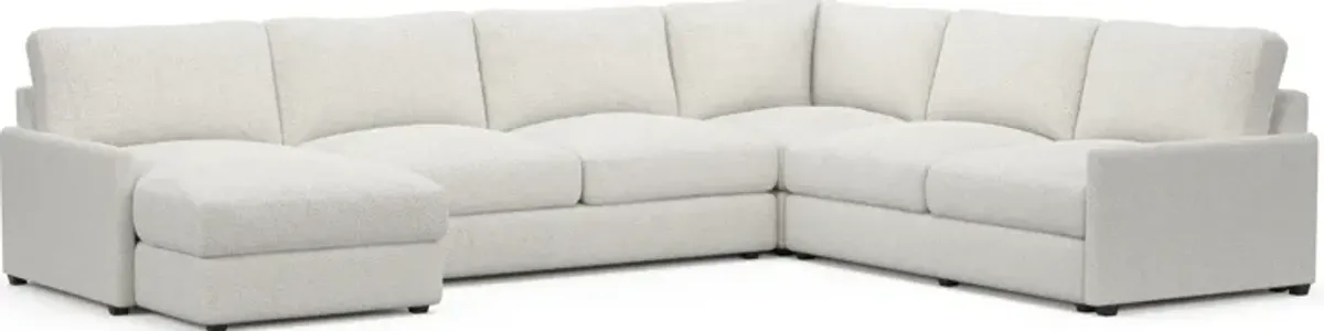 Jasper Foam Comfort 4-Piece Sectional - River Rock Ivory