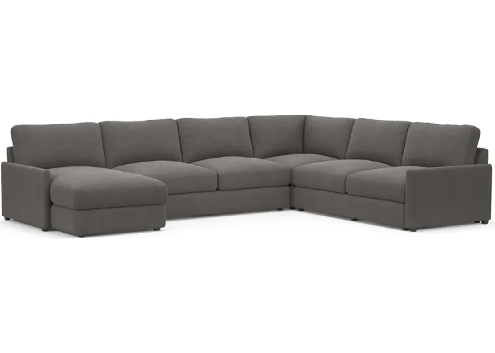 Jasper Hybrid Comfort 4-Piece Sectional with Left-Facing Chaise - Merrimac Ash