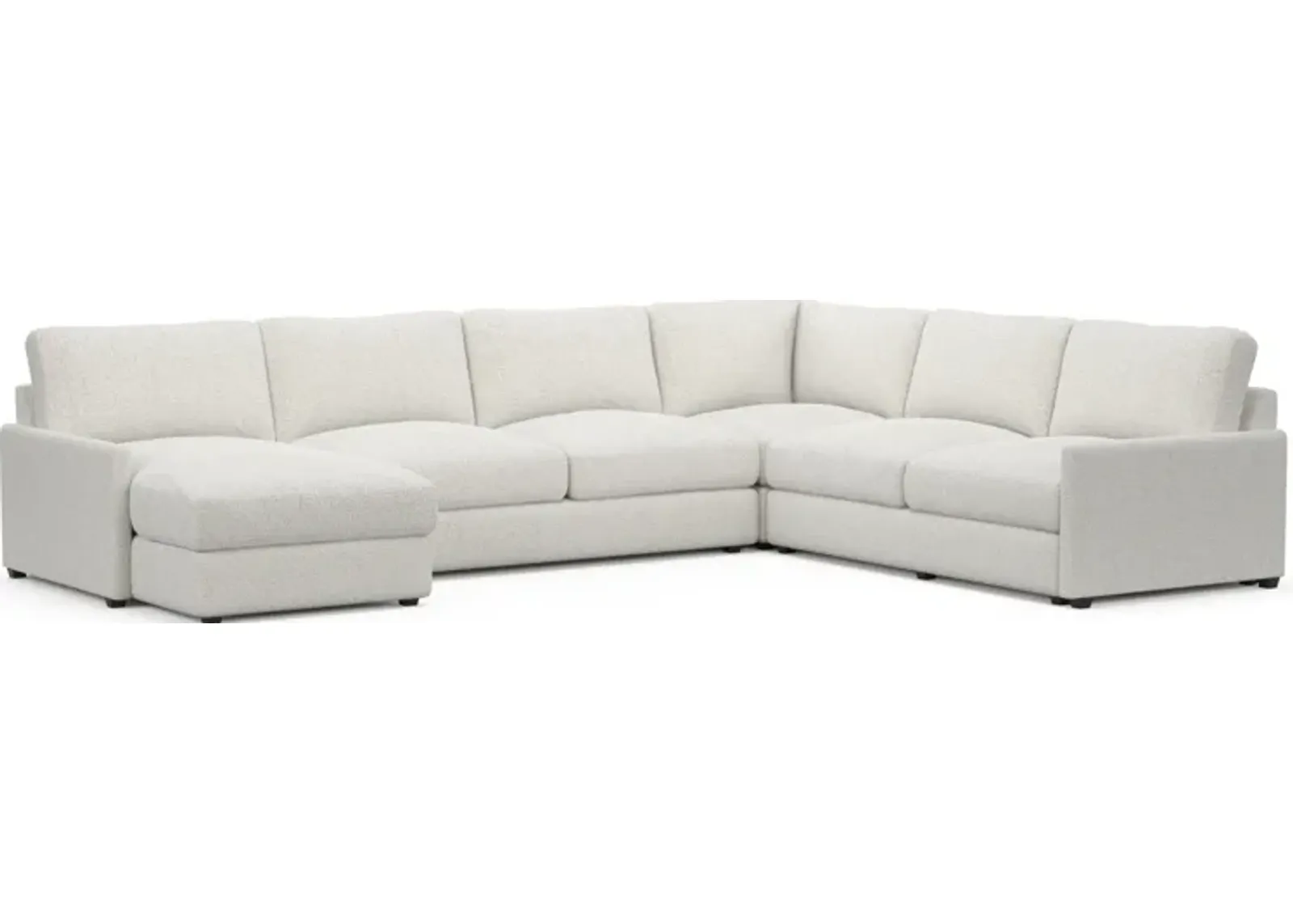 Jasper Hybrid Comfort 4-Piece Sectional - River Rock Ivory