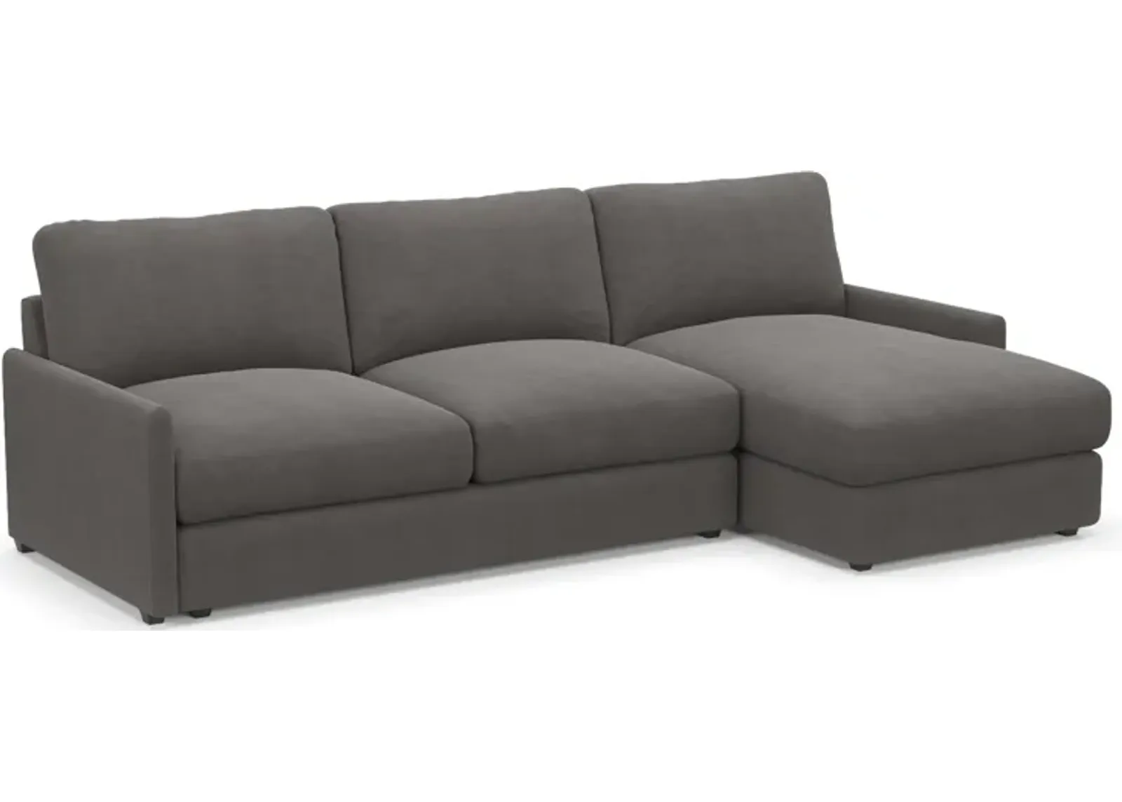 Jasper Foam Comfort 2-Piece Sectional with Right-Facing Chaise - Merrimac Ash