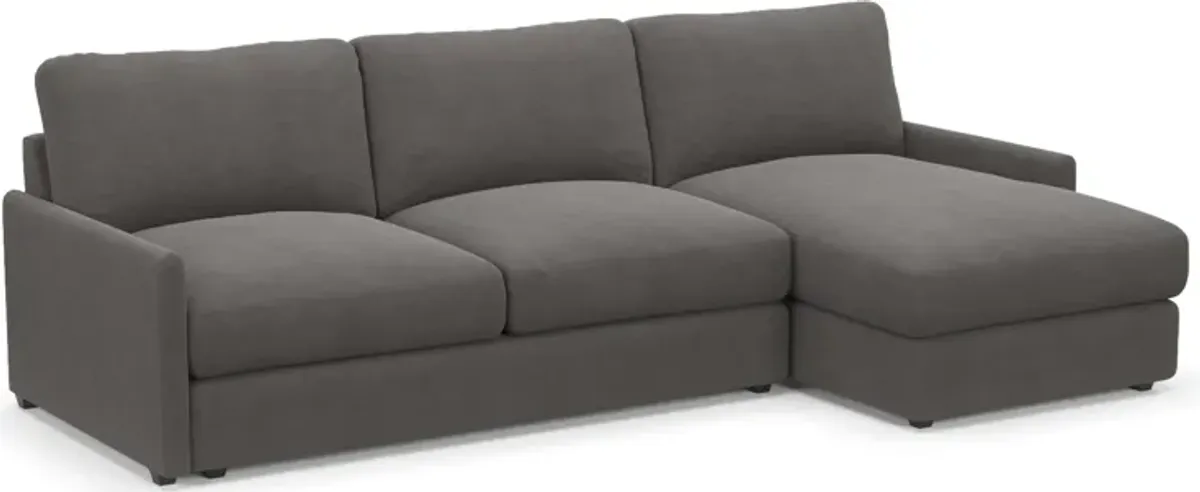 Jasper Foam Comfort 2-Piece Sectional with Right-Facing Chaise - Merrimac Ash