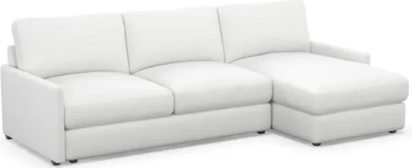 Jasper Foam Comfort 2-Piece Sectional with Right-Facing Chaise - Lovie Chalk