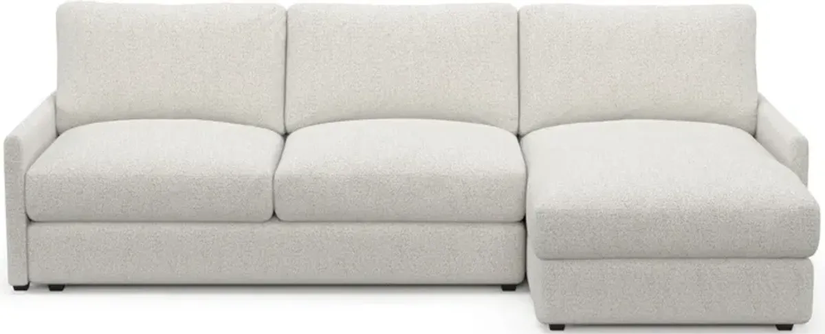 Jasper Foam Comfort 2-Piece Sectional - River Rock Ivory