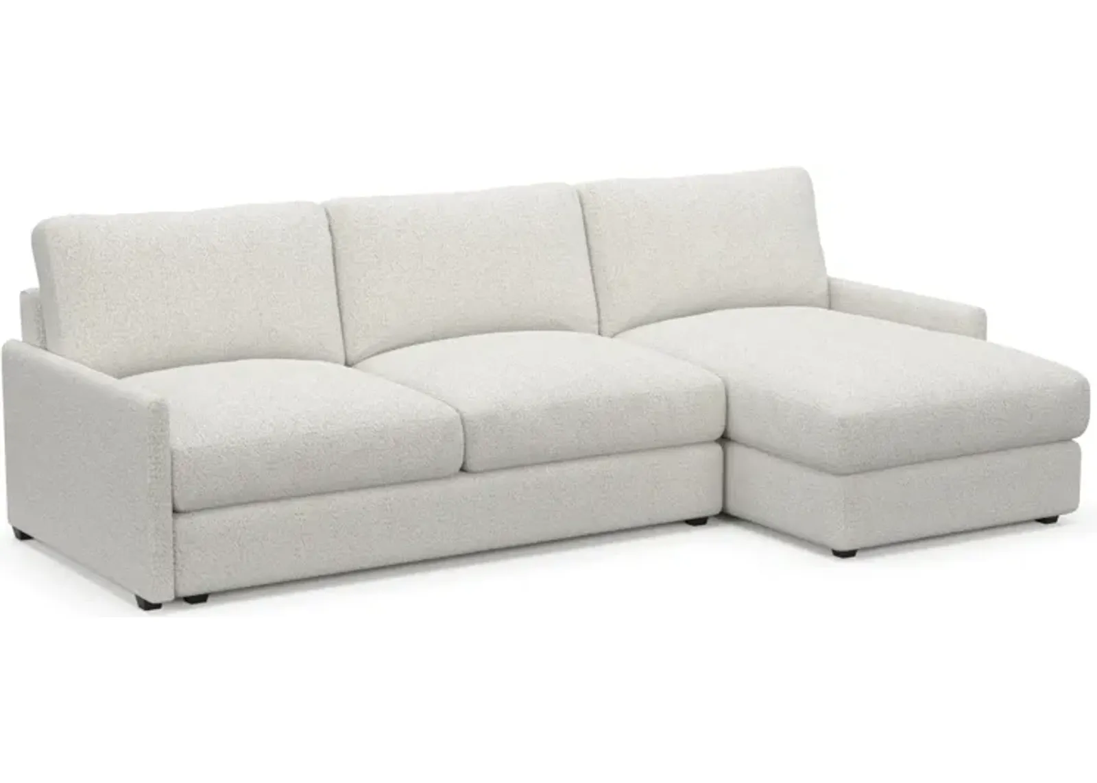 Jasper Foam Comfort 2-Piece Sectional - River Rock Ivory