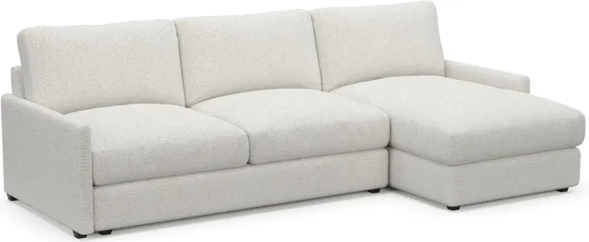 Jasper Foam Comfort 2-Piece Sectional - River Rock Ivory