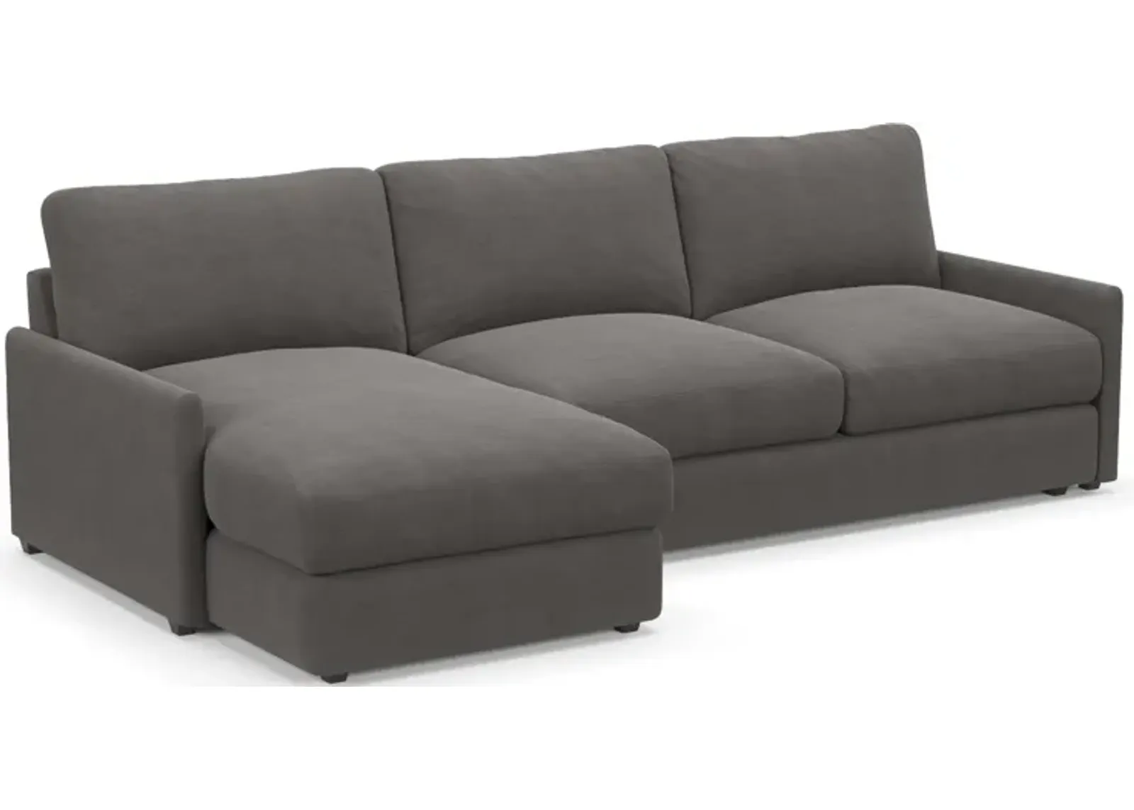 Jasper Foam Comfort 2-Piece Sectional with Left-Facing Chaise - Merrimac Ash